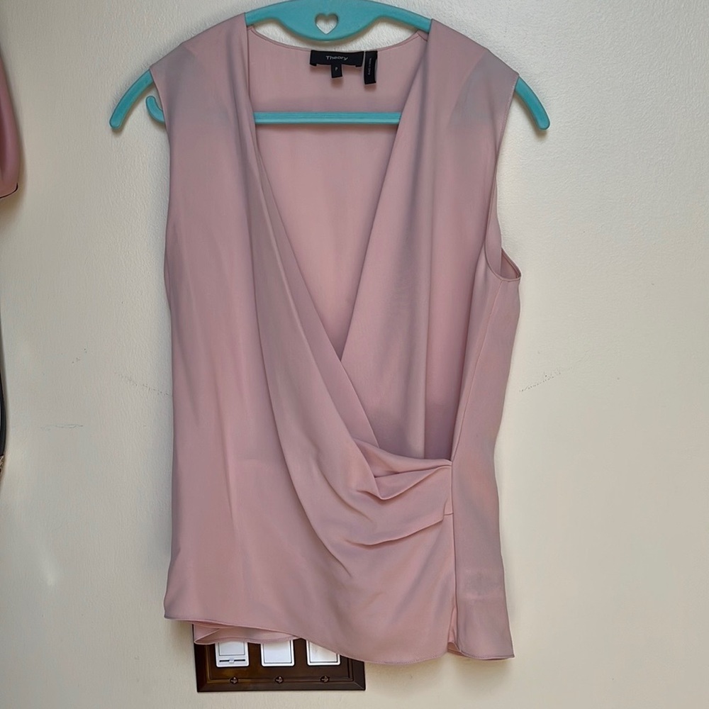 Pink blouse by Theory, petite